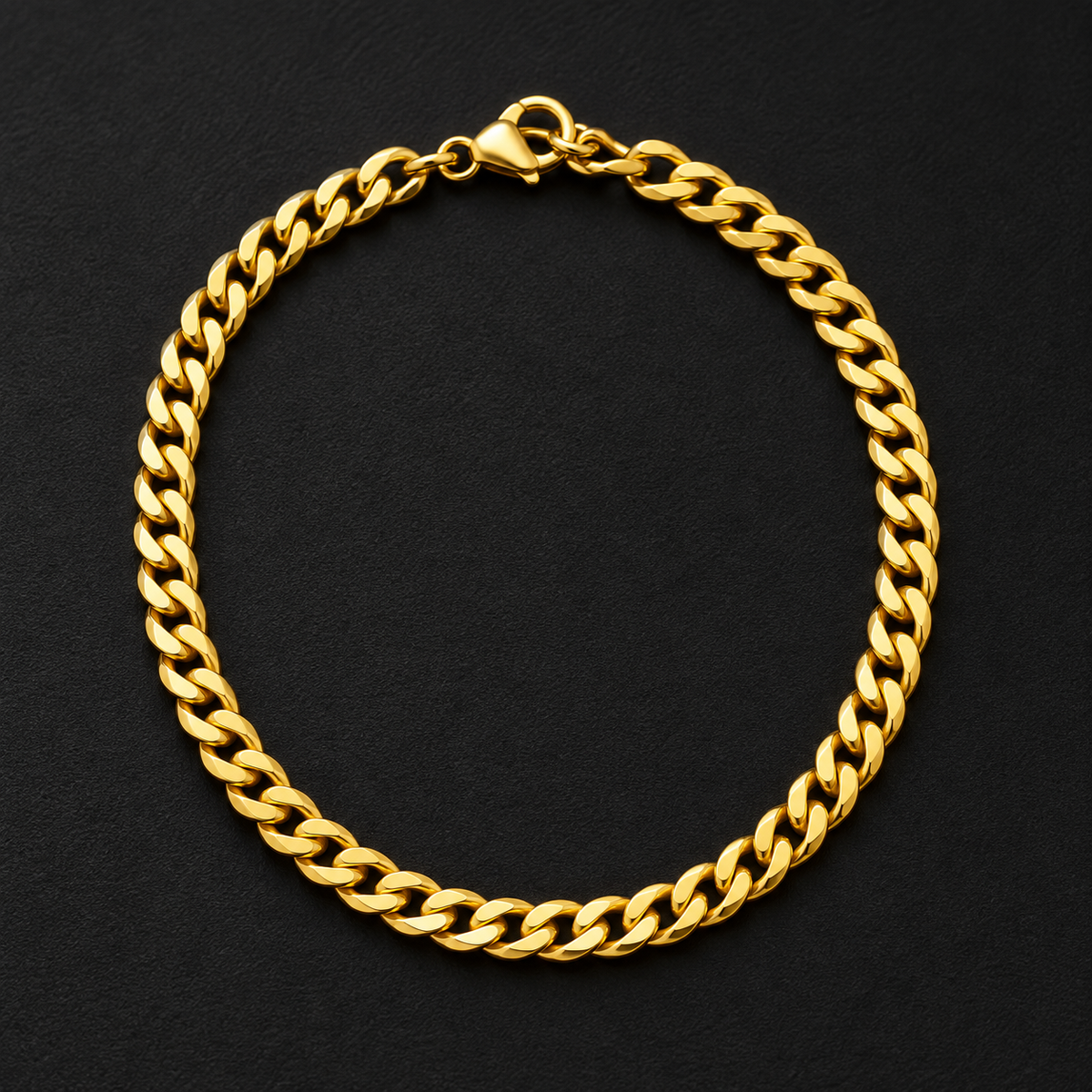 Cuban Link Bracelet – 4MM | 19CM (7.5”) | 316L Stainless Steel – 18K Gold PVD