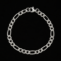 Figaro Link Bracelet – 6MM | 7.5" (19CM) 316L Stainless Steel-Silver