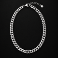 Cuban Link Chain – 6MM | 42CM + 5CM (15" + 2") 316L Stainless Steel - Silver