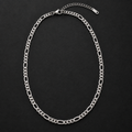 FIGARO Link Chain I 4MM | 15" + 2" (38CM + 5CM) 316L Stainless Steel - Silver