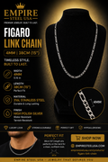 Figaro Link Chain – 4MM | 38CM (15")