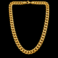 Cuban Link Chain Necklace – 8MM | 50CM (19.7”) | 316L Stainless Steel – 14K Gold