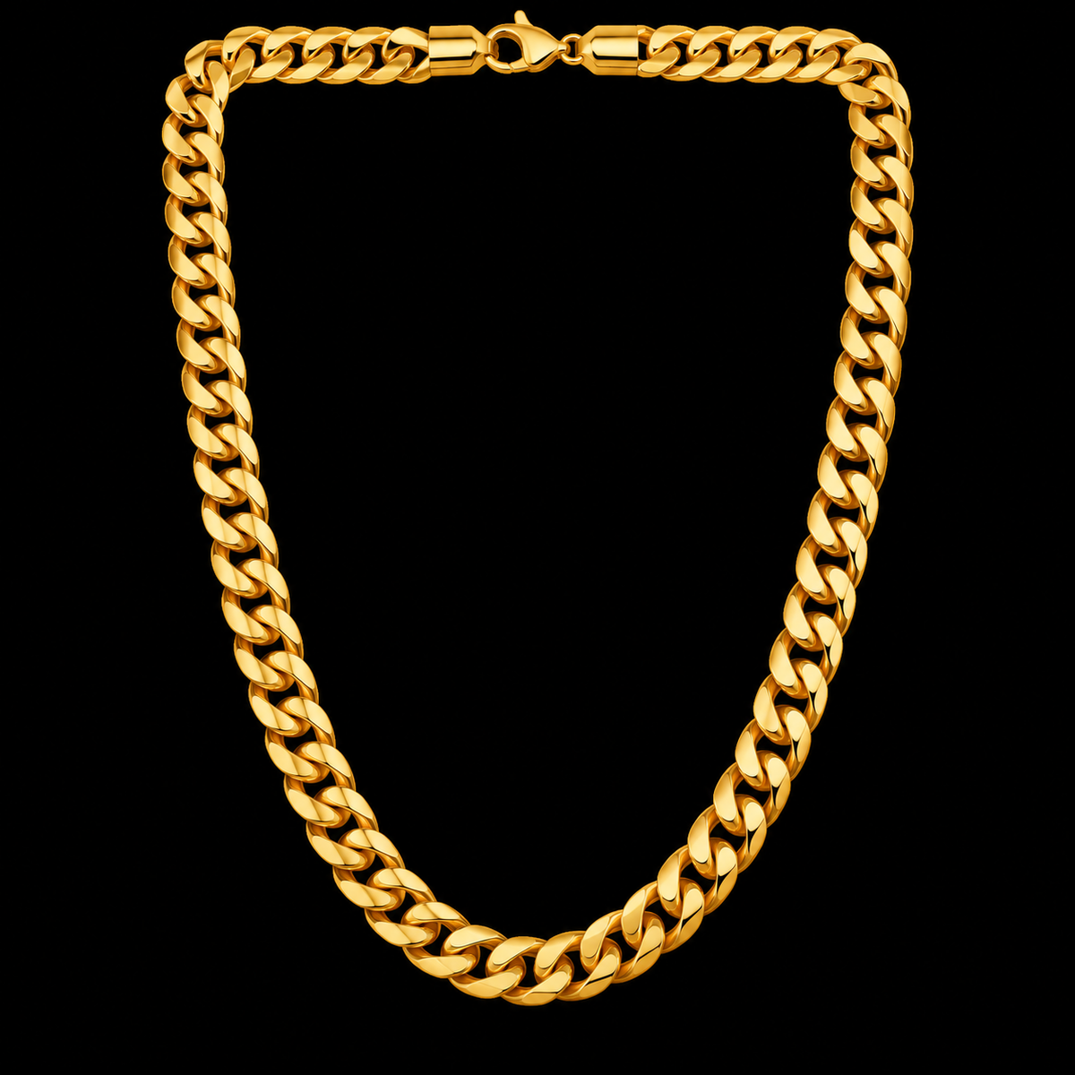 Cuban Link Chain Necklace – 8MM | 50CM (19.7”) | 316L Stainless Steel – 14K Gold