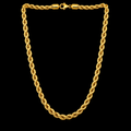Rope Link Chain Necklace – 4MM | 50CM (19.7”) | 316L Stainless Steel – 14K Gold